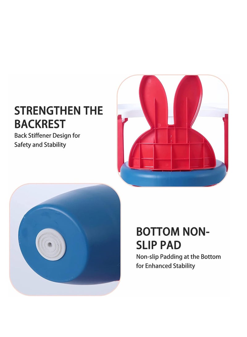 MIXDE Baby Travel Feeding Chair, Portable Booster Seat with Dining Tray for Indoor & Outdoor Use (Red) - Image 5